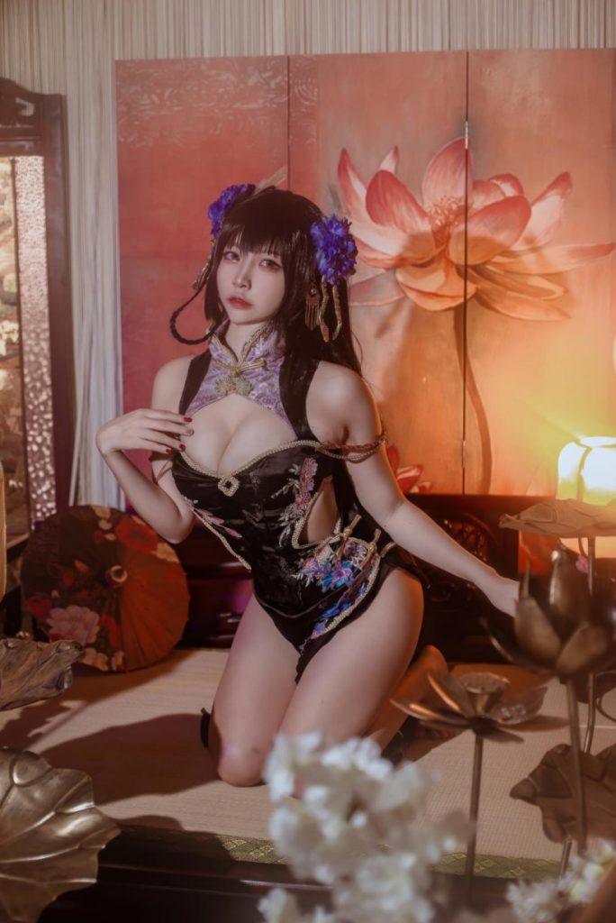 二佐Nisa – NO.203 碧蓝航线-比叡鲟旗袍[24P-388MB]